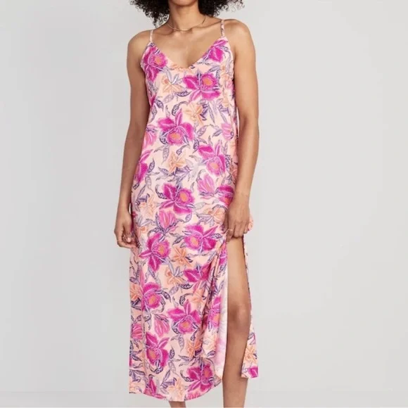 old navy floral maxi dress Floral Maxi Slip Dress